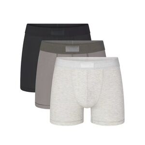 NWT Skims Cotton Men’s 3” Boxer Brief 3-Pack Black